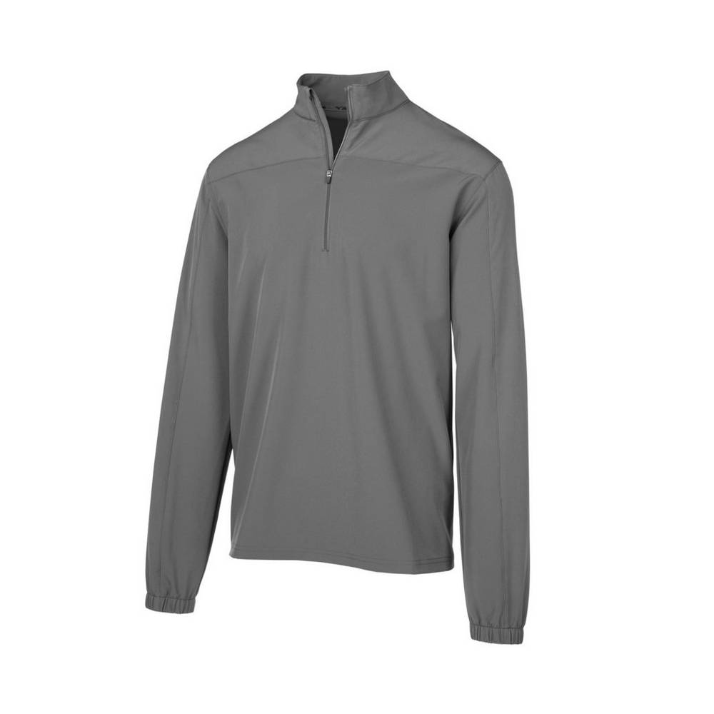 Giacca Mizuno Comp Long Sleeve Batting Uomo - Grigie - 01658-XDVG